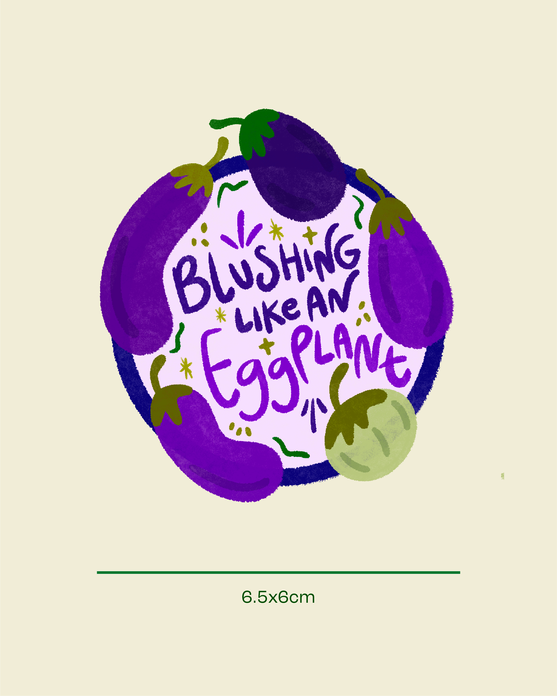 Blushing Like An Eggplant Sticker