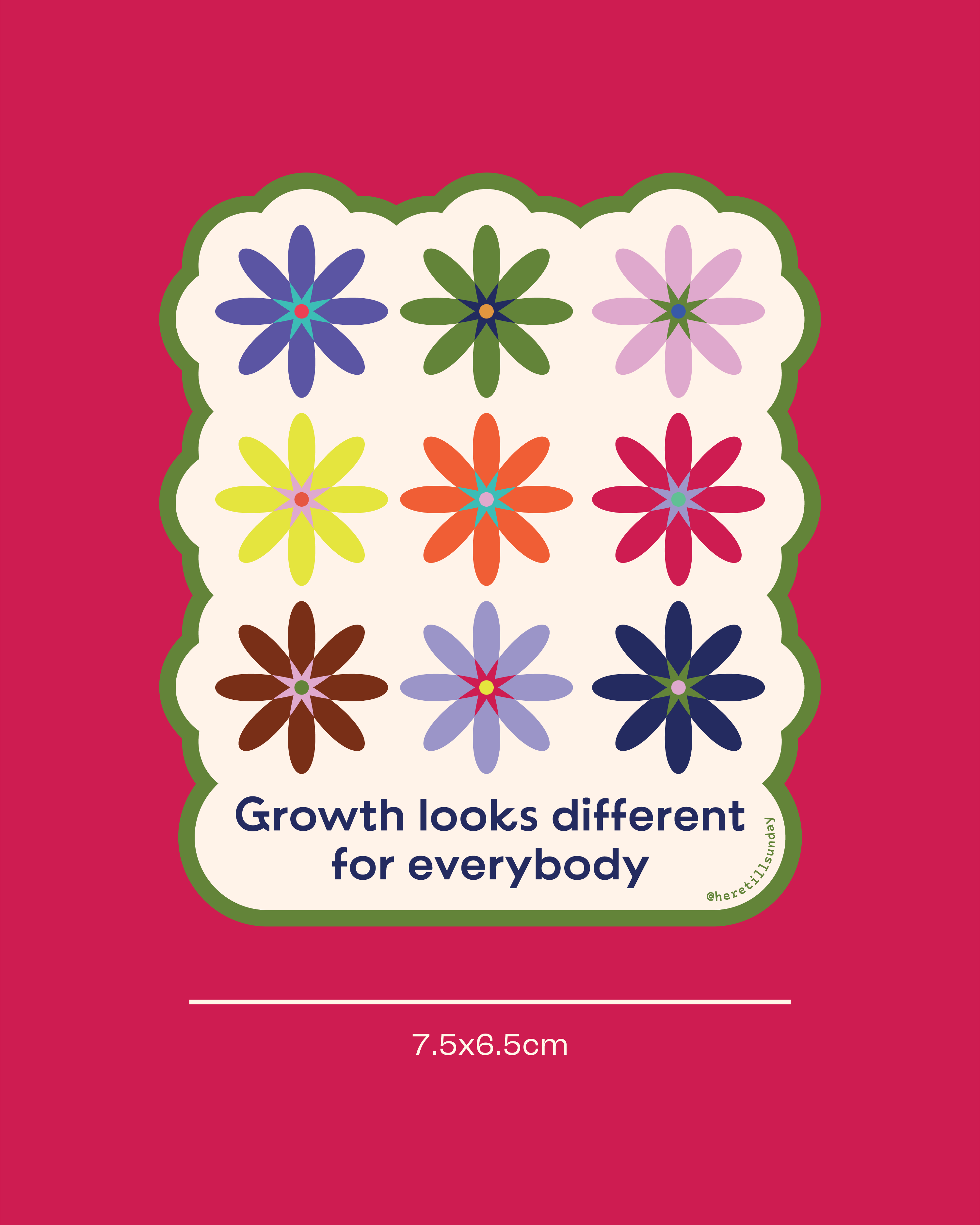 Growth Looks Different Sticker