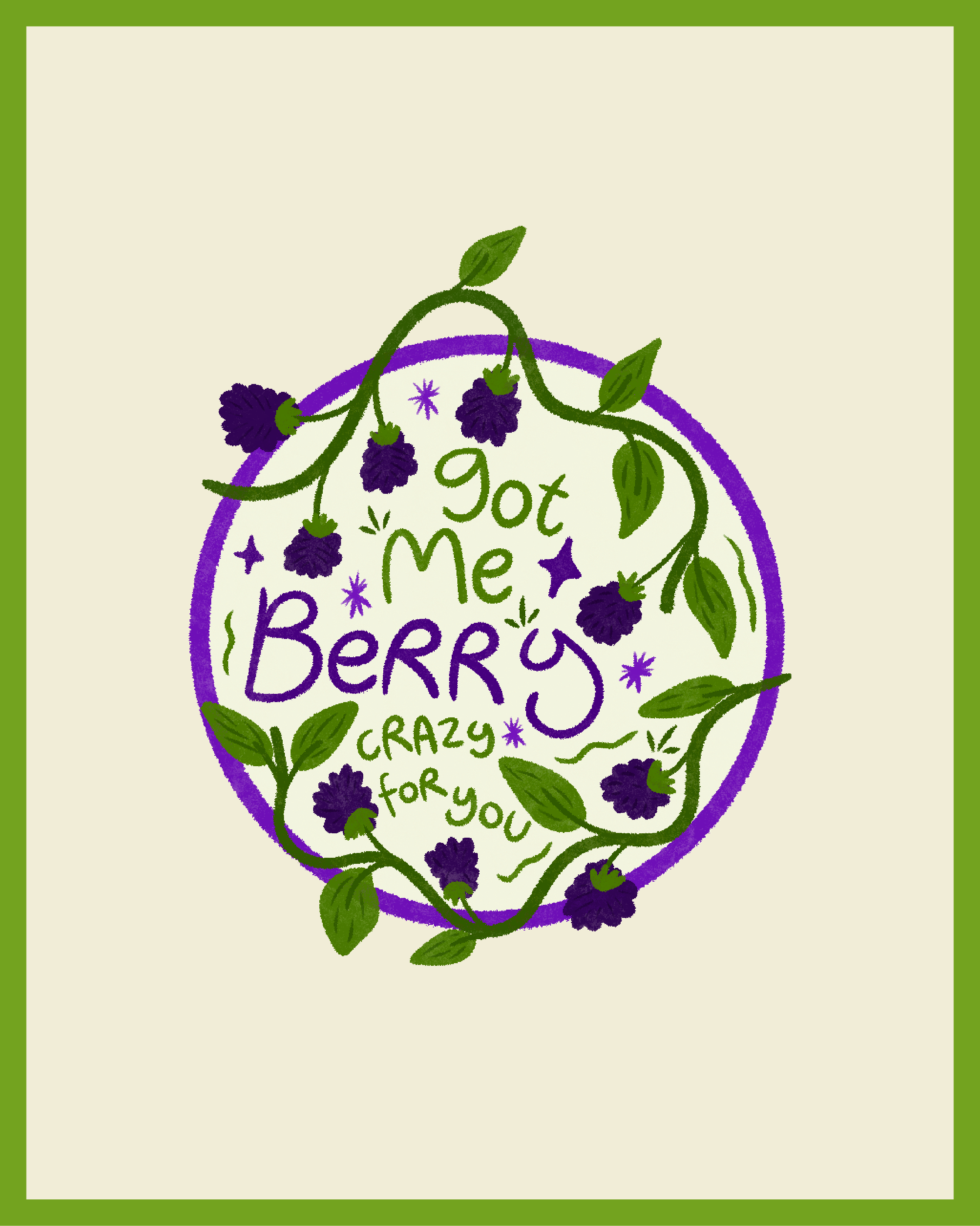 Berry Crazy For You Sticker