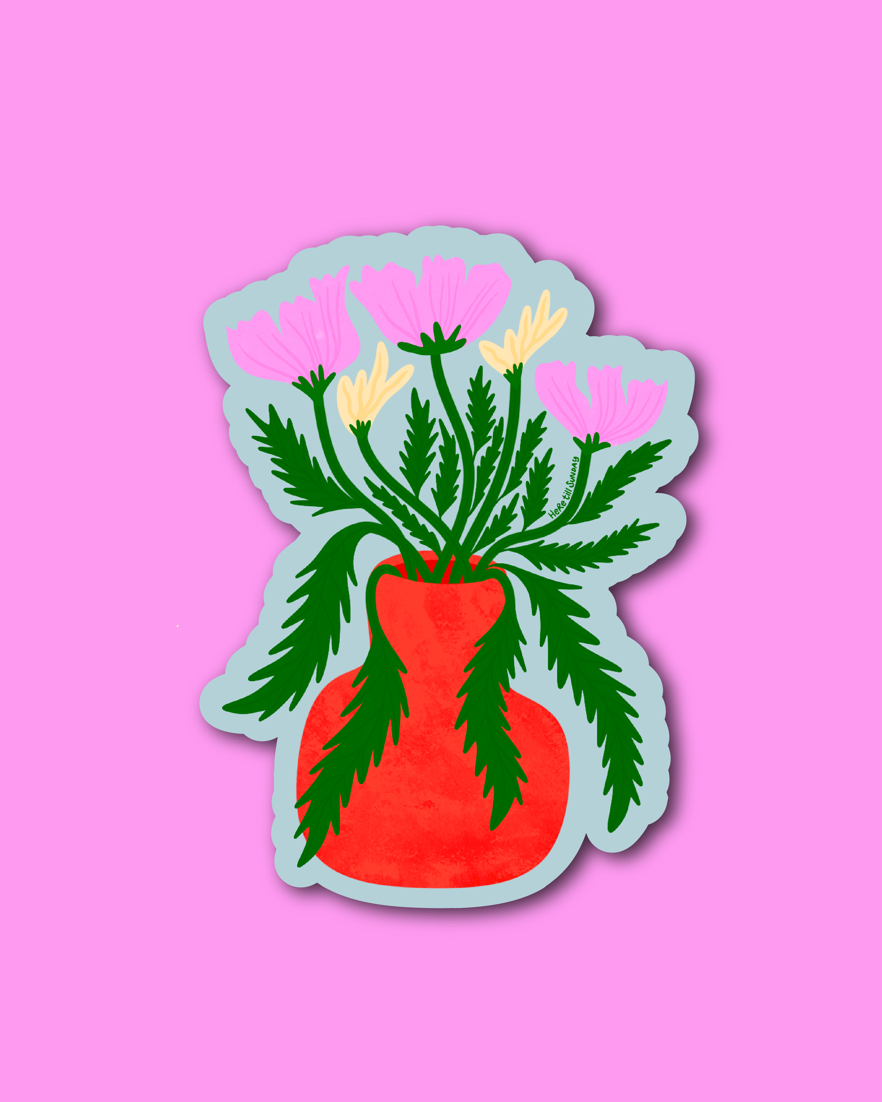 Peony Please Sticker
