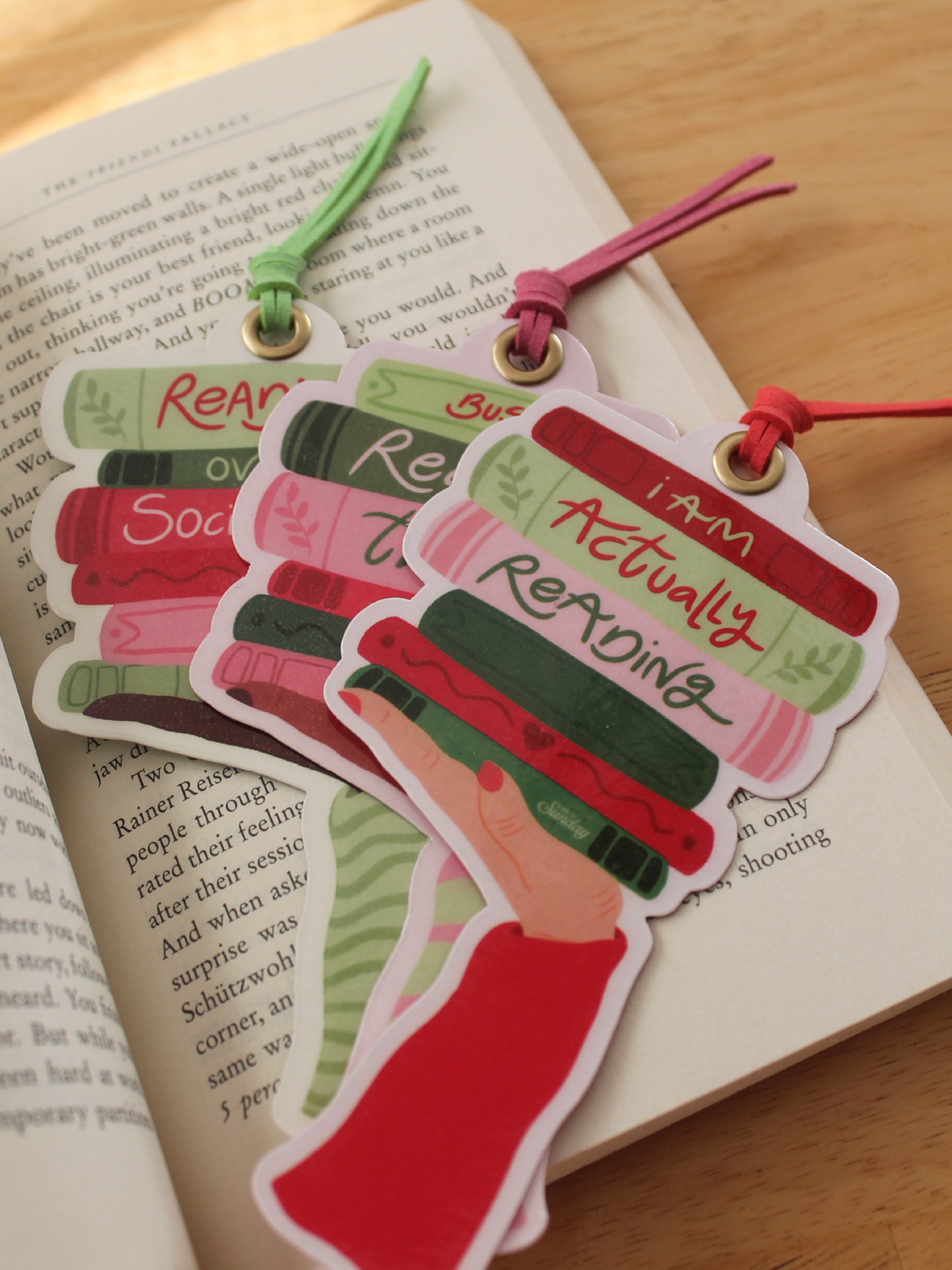 Busy Reading Thanks Bookmark