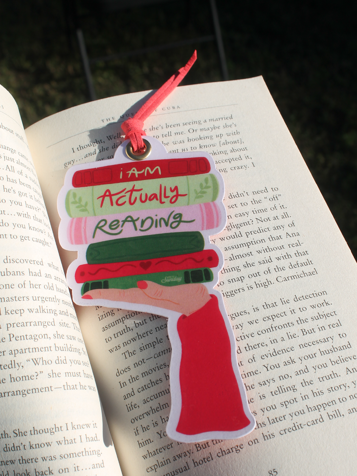 I Am Actually Reading Bookmark