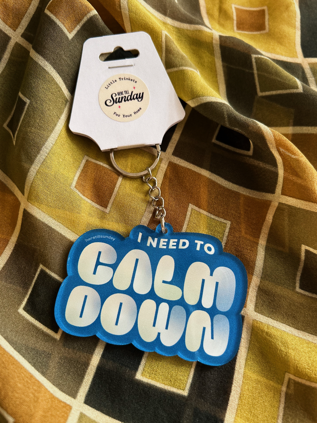 Calm Down Keychain