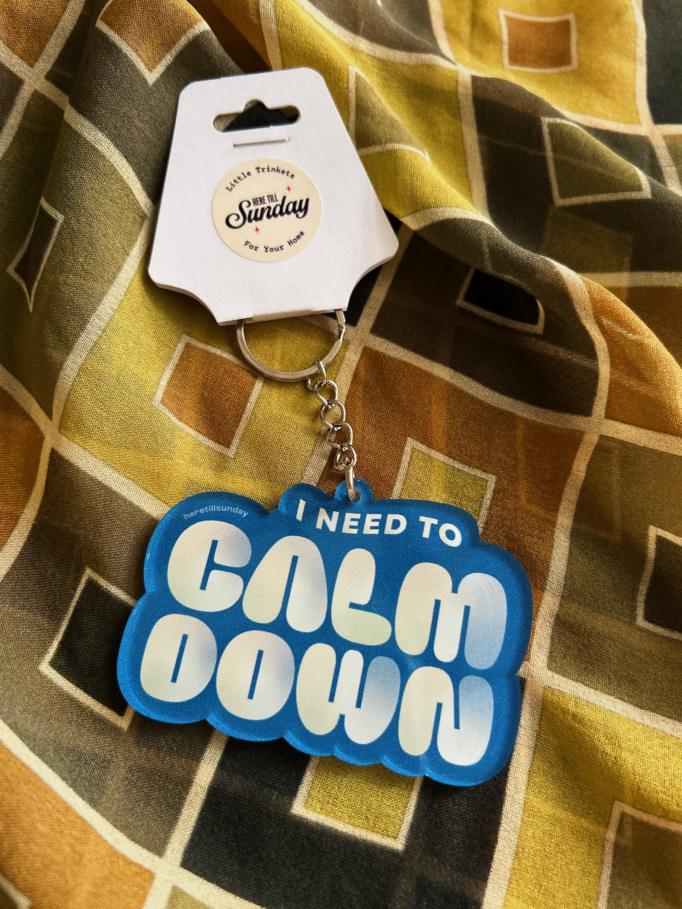 Calm Down Keychain