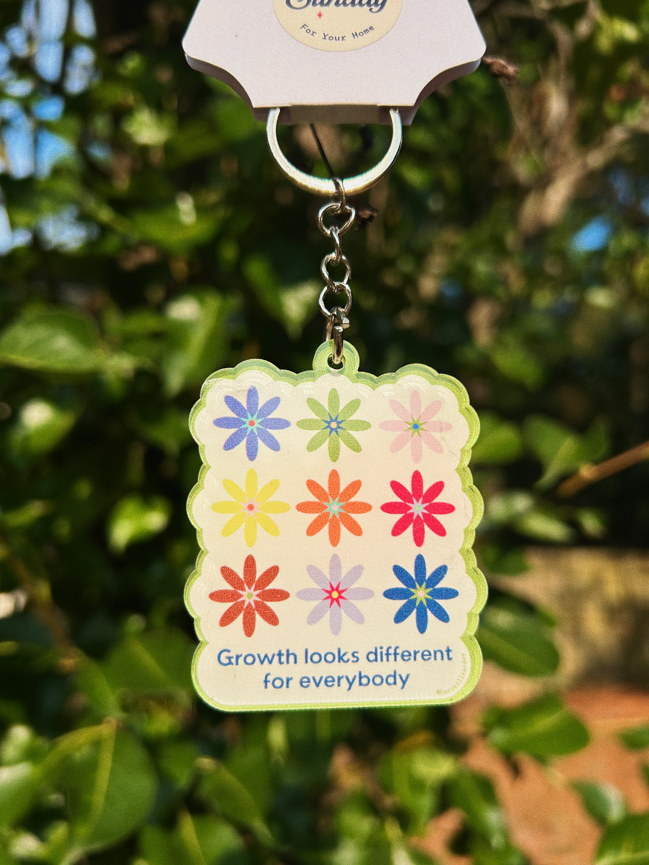 Growth Looks Different Keychain