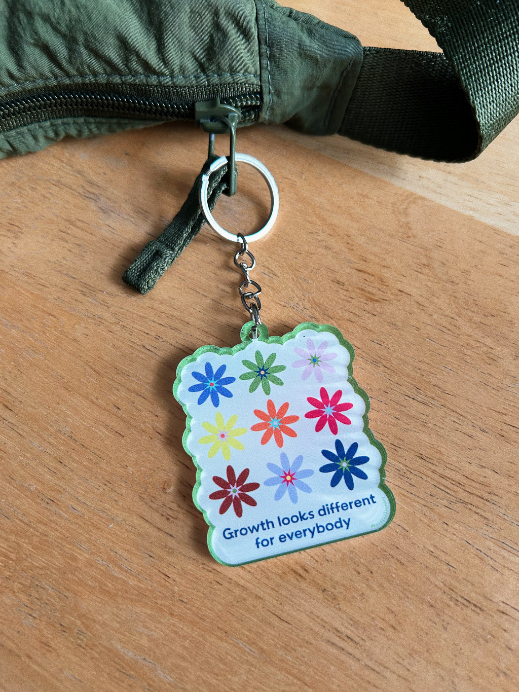 Growth Looks Different Keychain