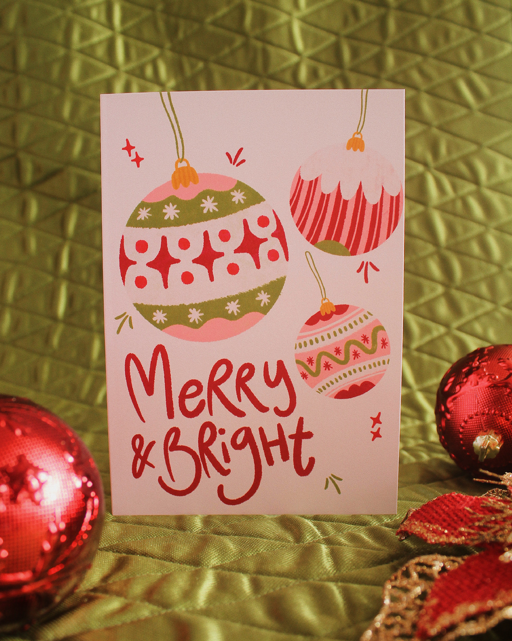Merry & Bright - Christmas Card