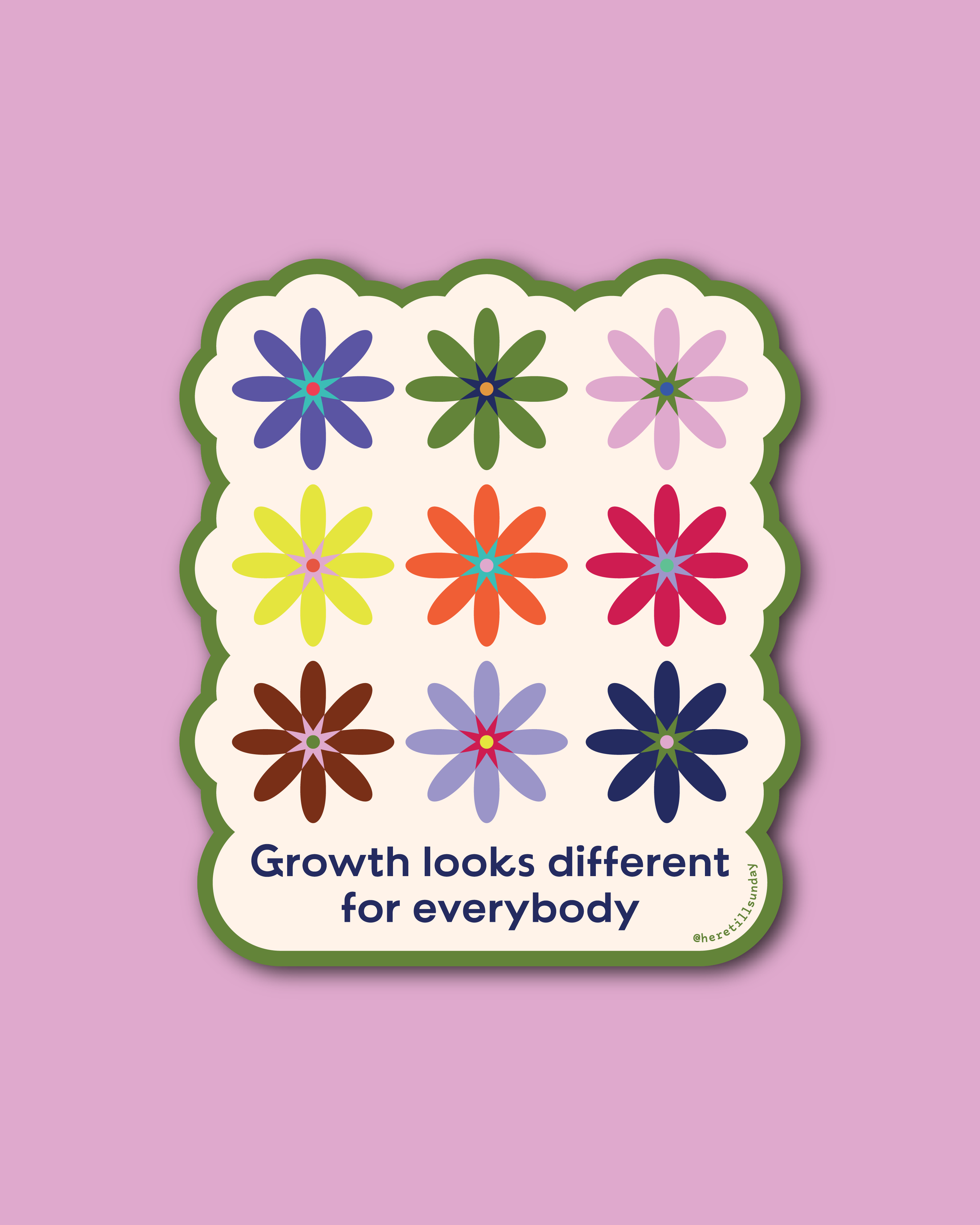 Growth Looks Different Sticker