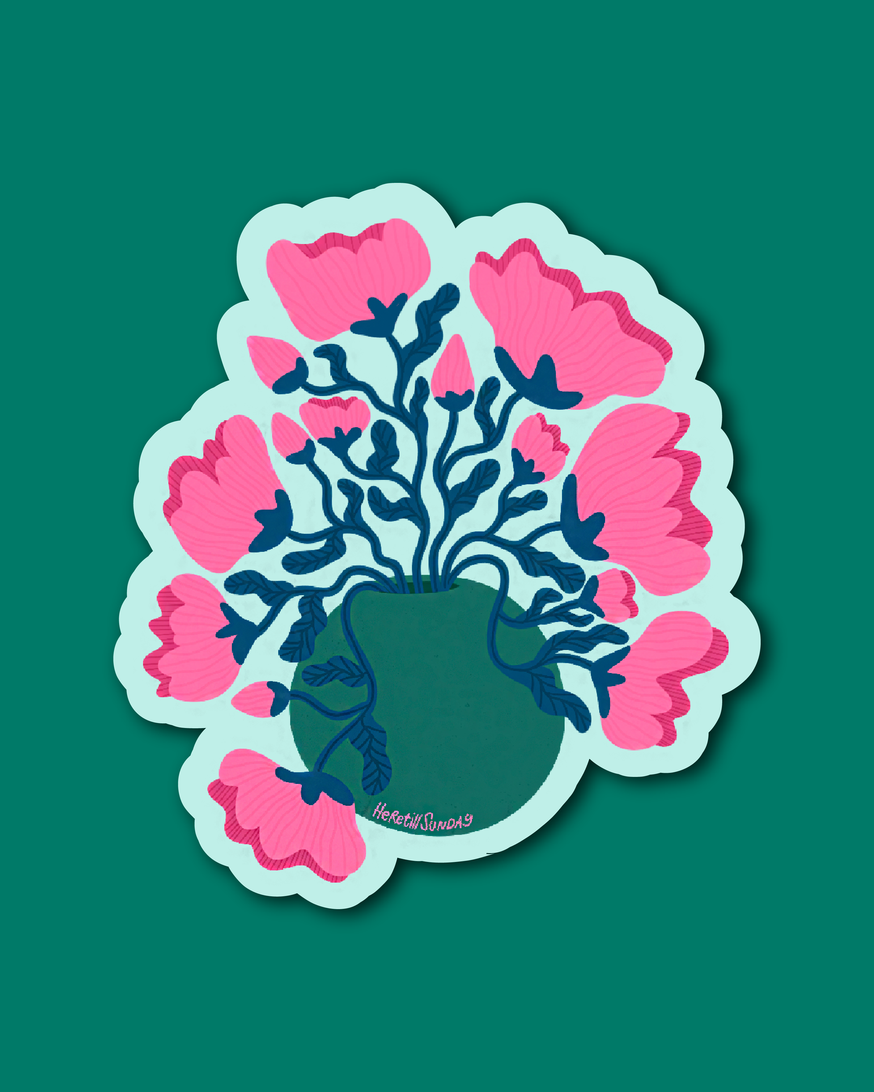 Meadow Peony Sticker