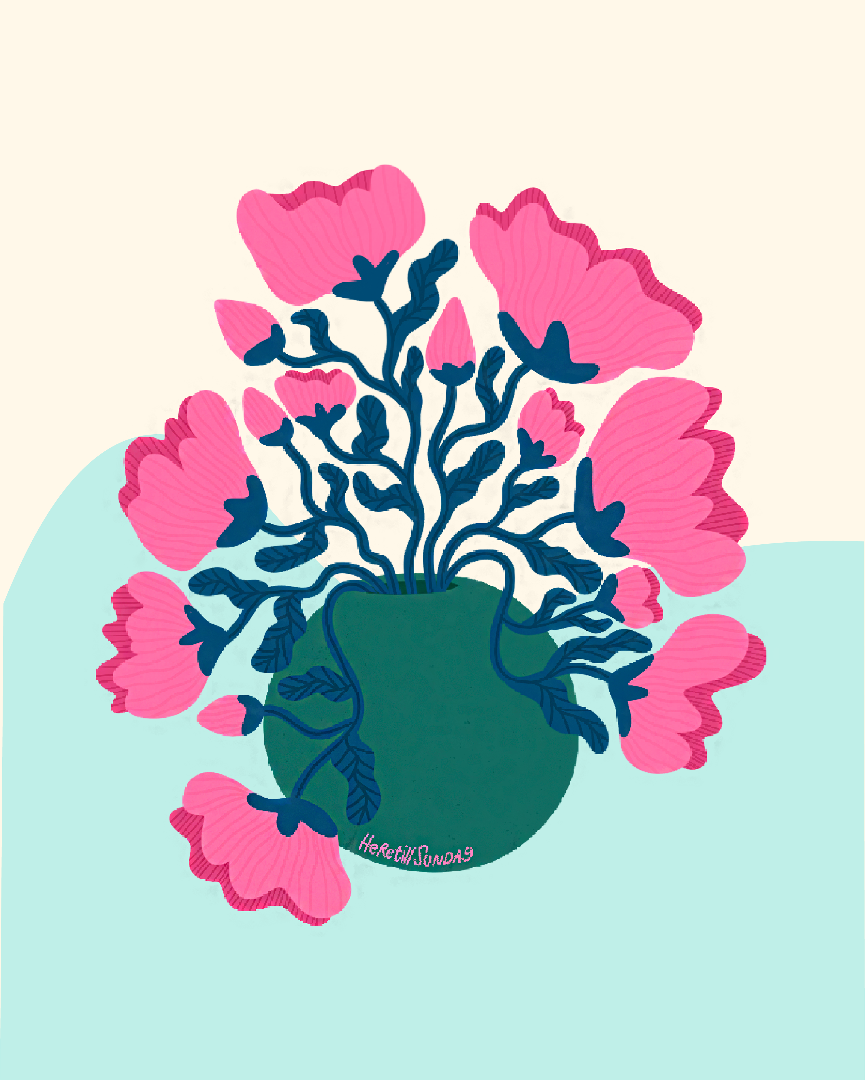 Meadow Peony Sticker