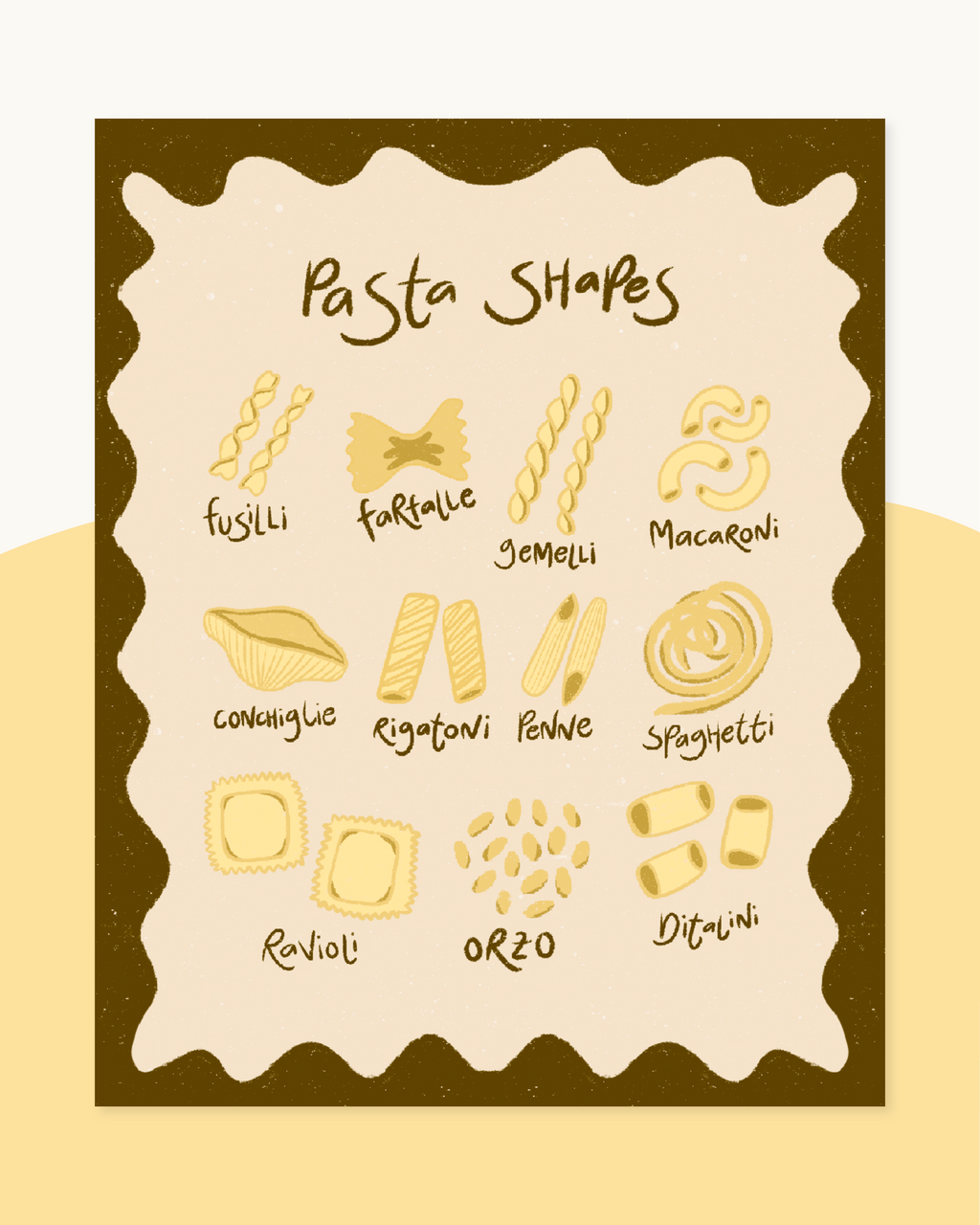 Pasta Shapes Art Print