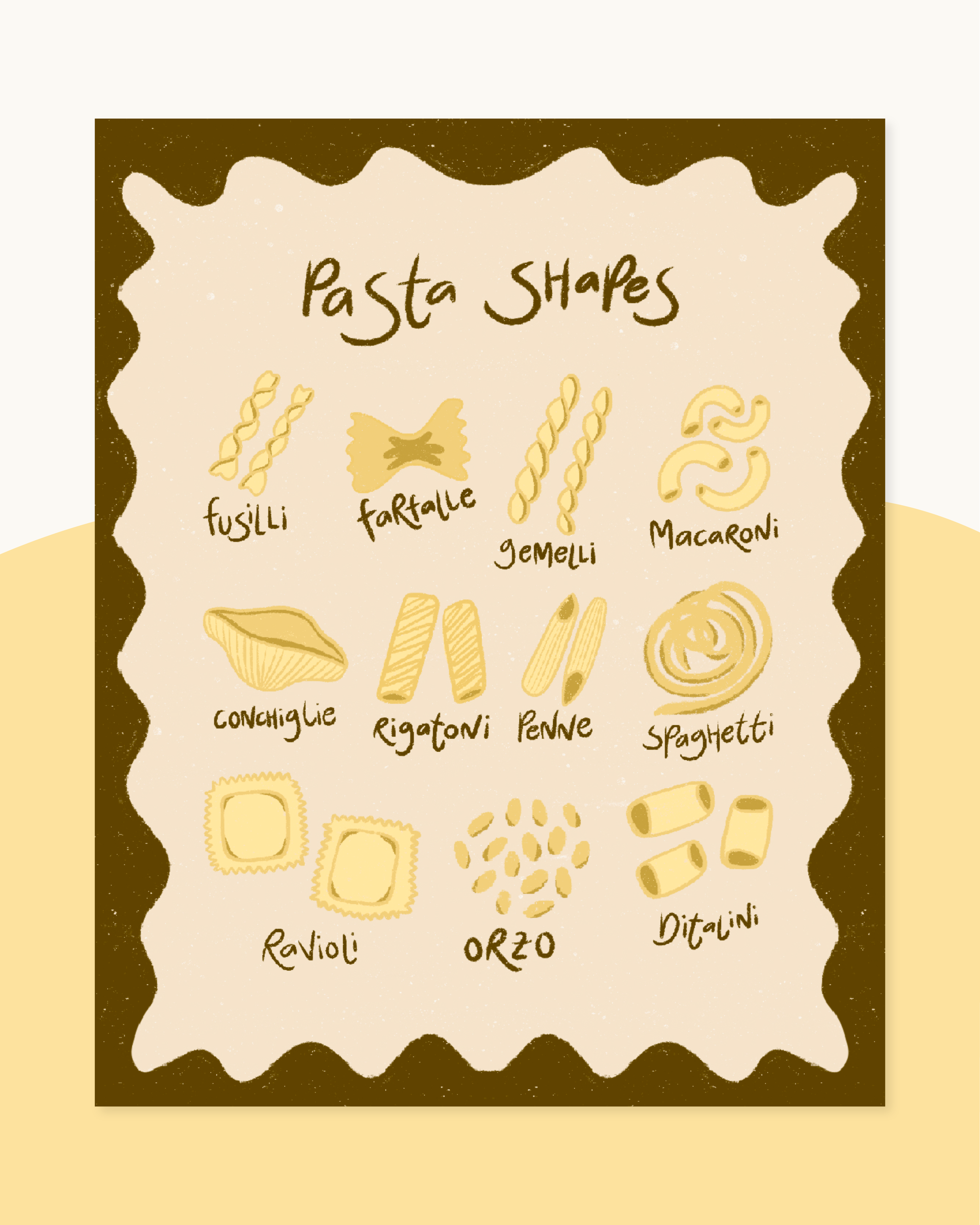 Pasta Shapes Art Print