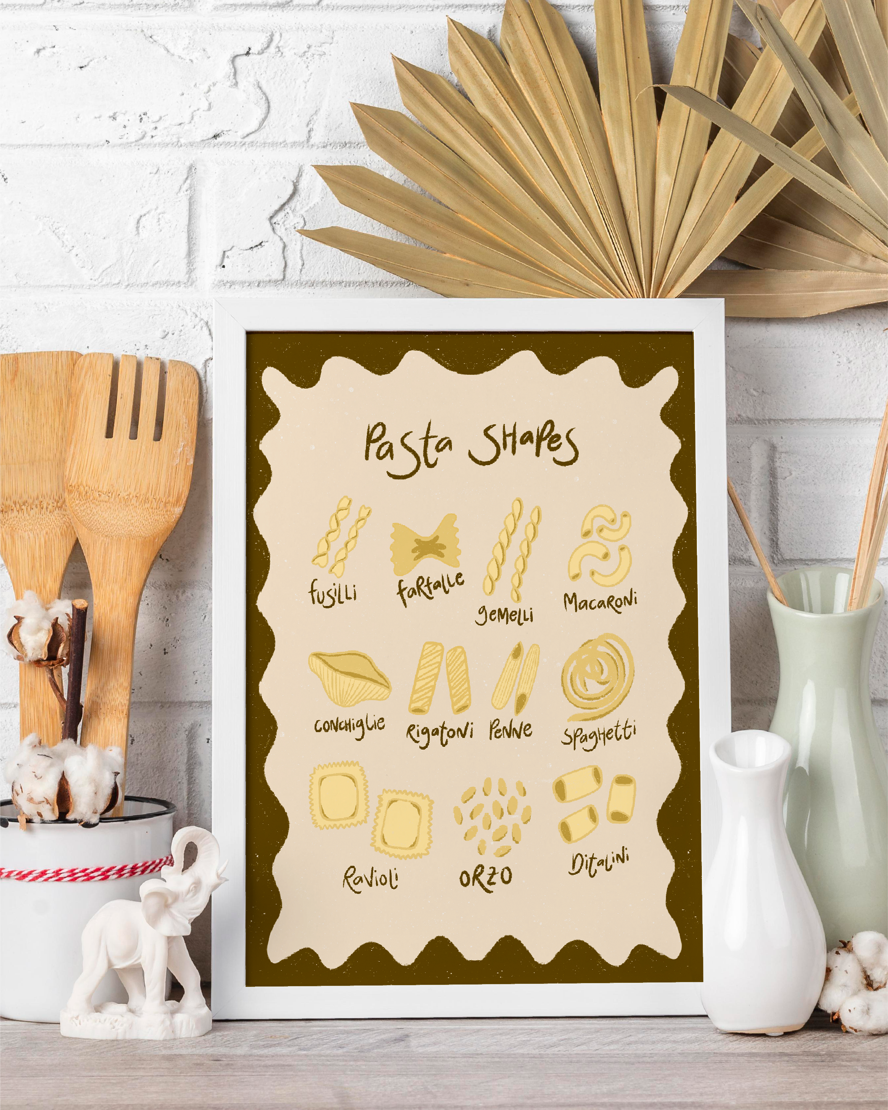 Pasta Shapes Art Print