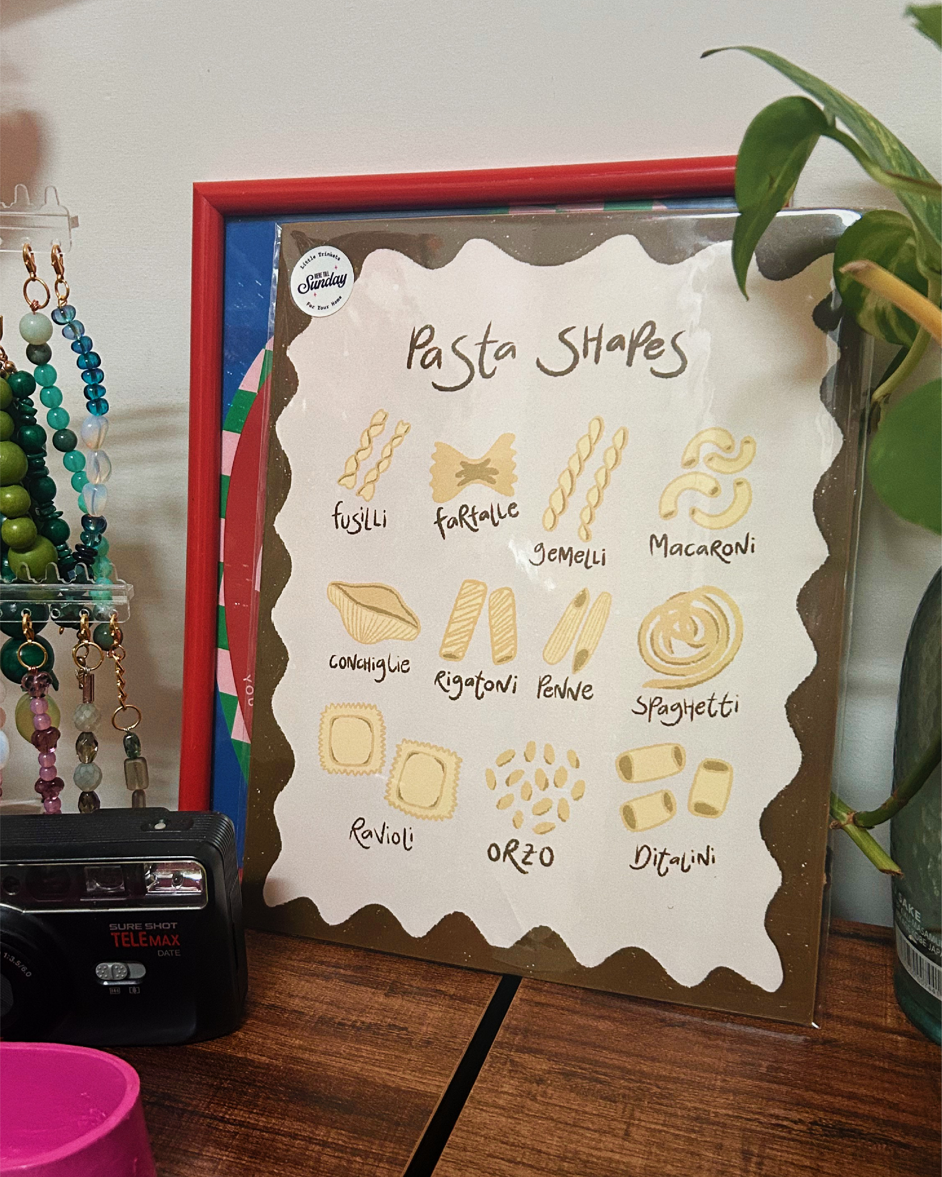 Pasta Shapes Art Print