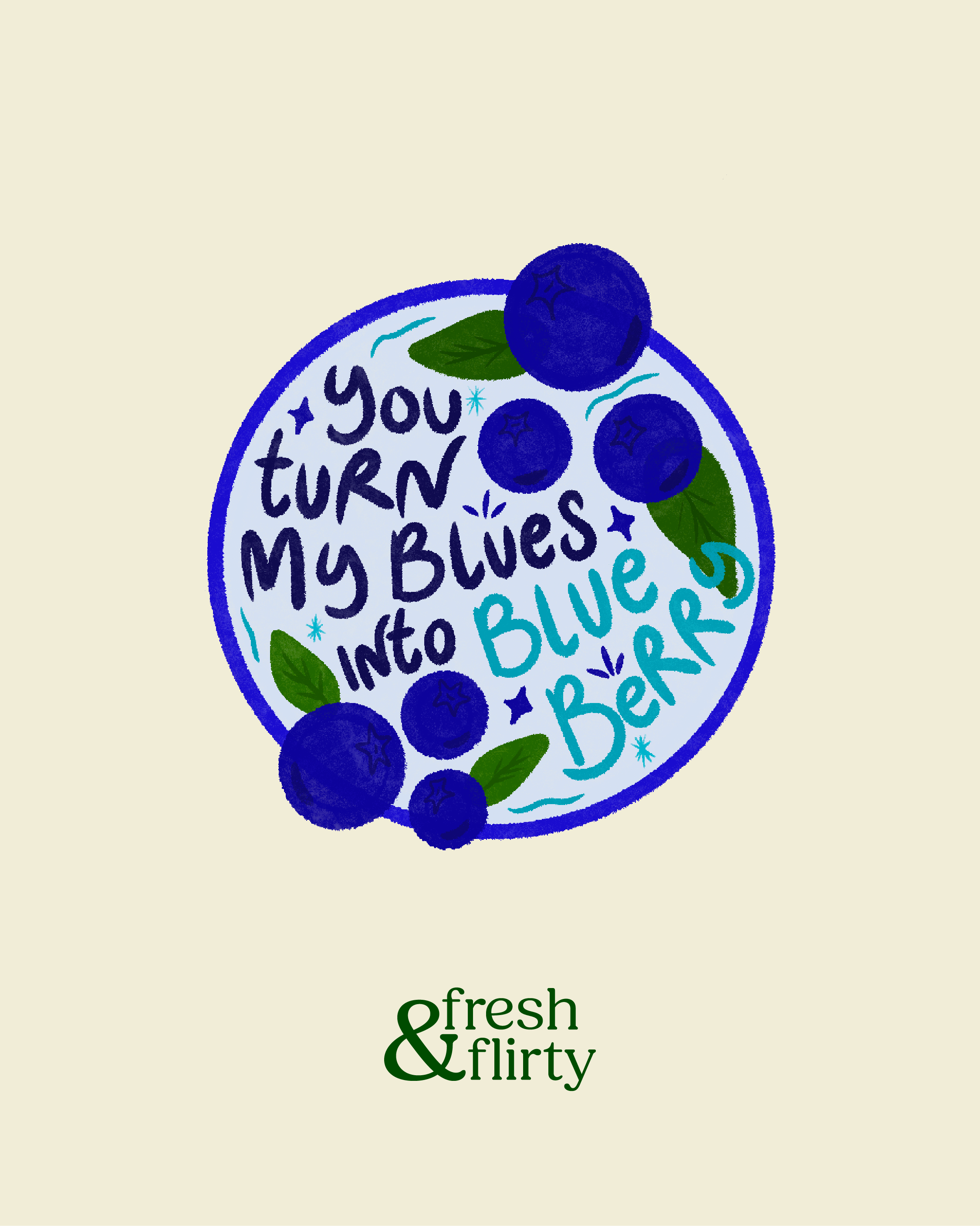 My Blues into Blueberry Sticker