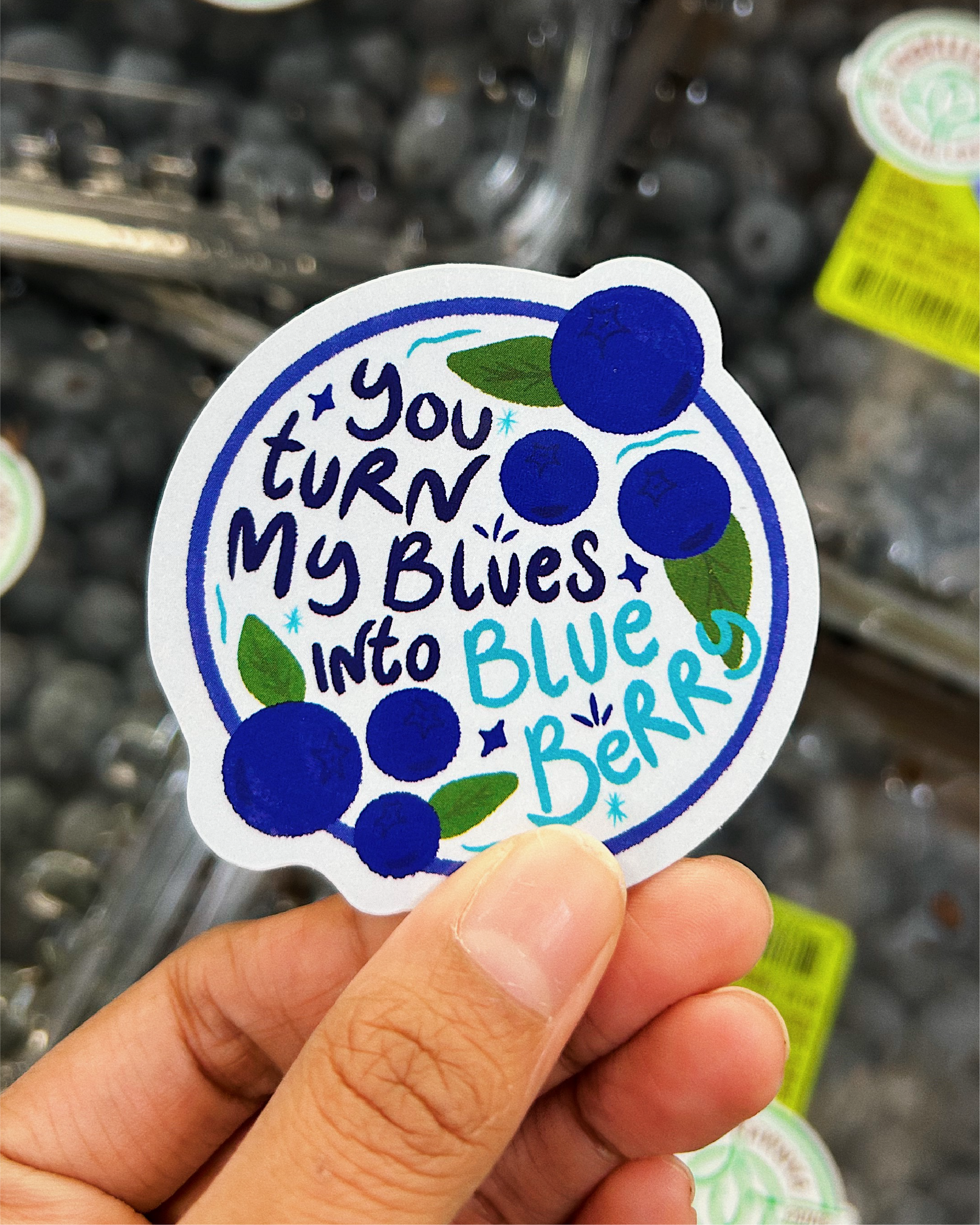 My Blues into Blueberry Sticker