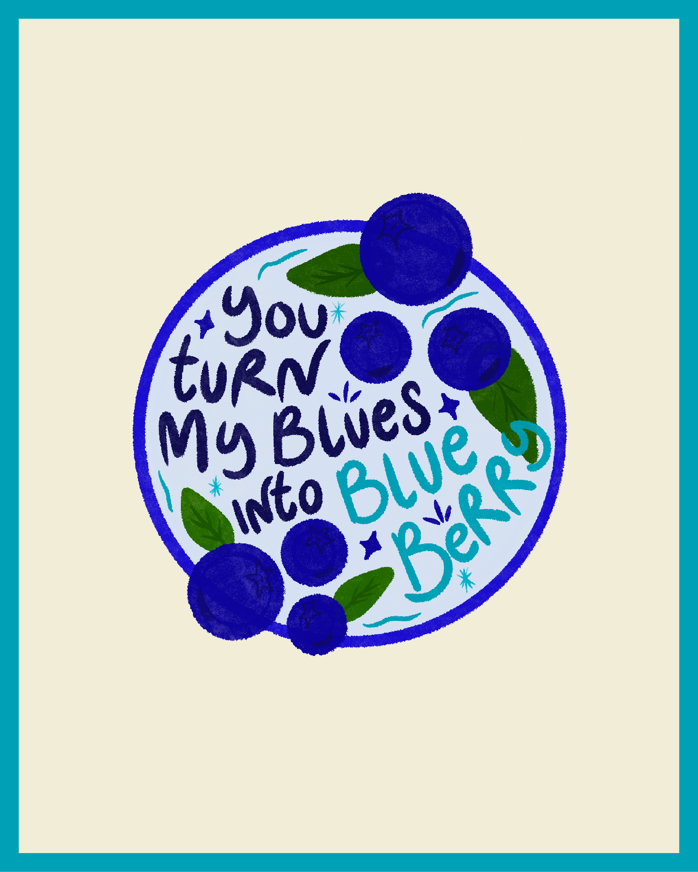 My Blues into Blueberry Sticker