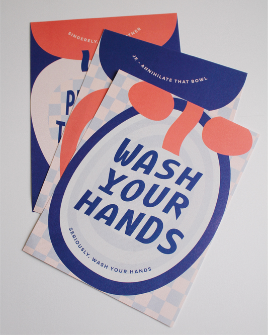 SET of 3 - The Toilet Print
