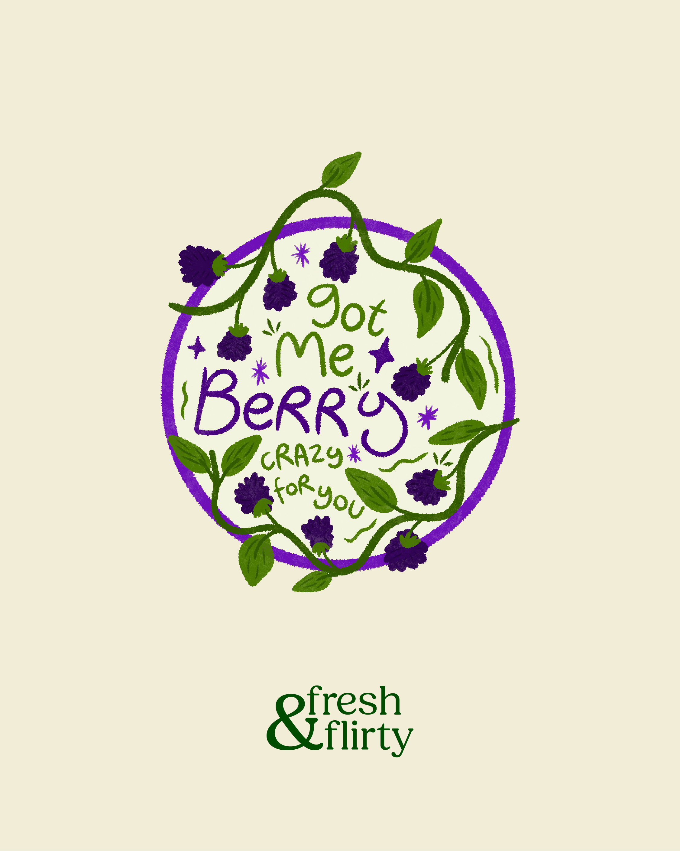 Berry Crazy For You Sticker