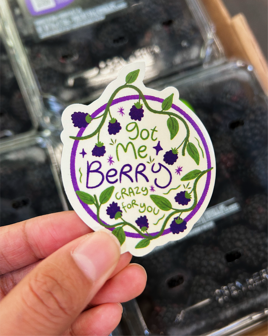 Berry Crazy For You Sticker