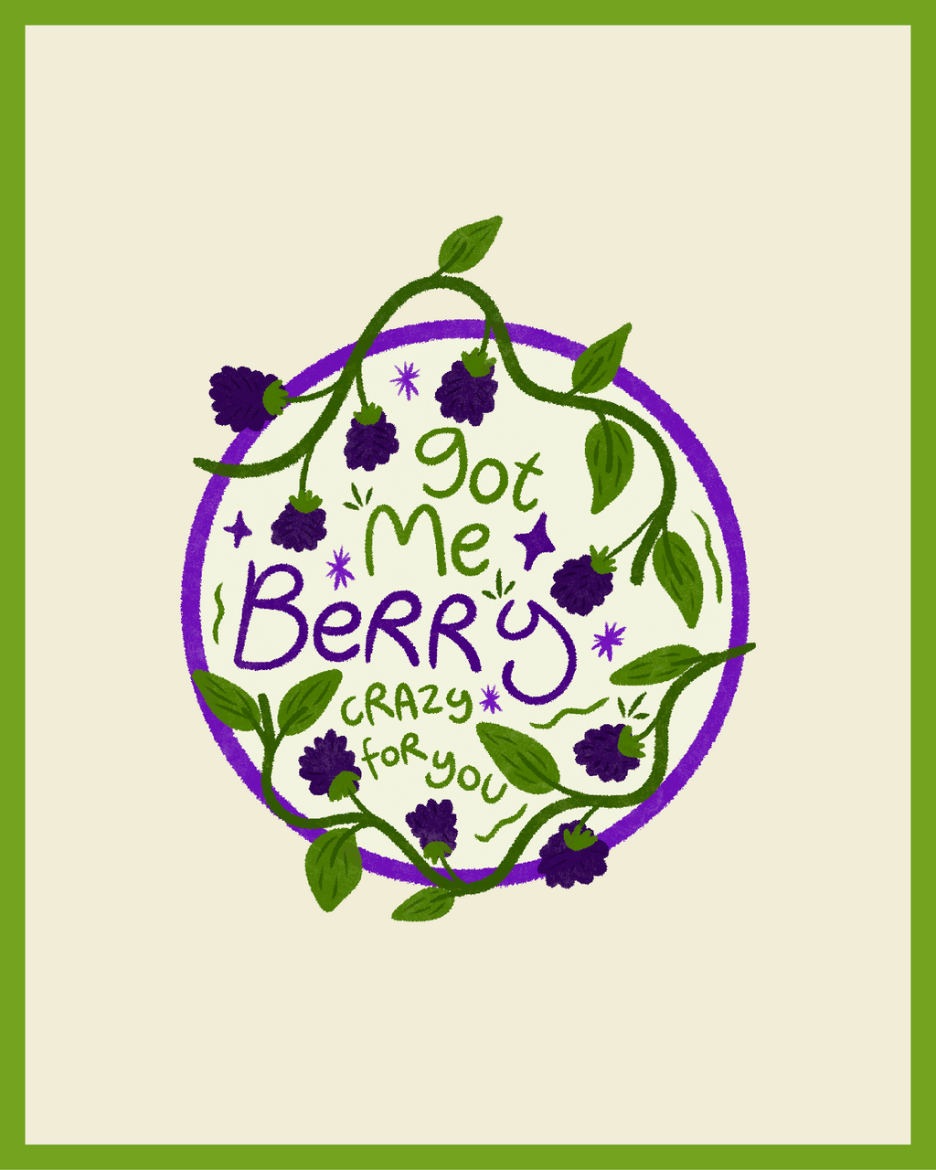 Berry Crazy For You Sticker