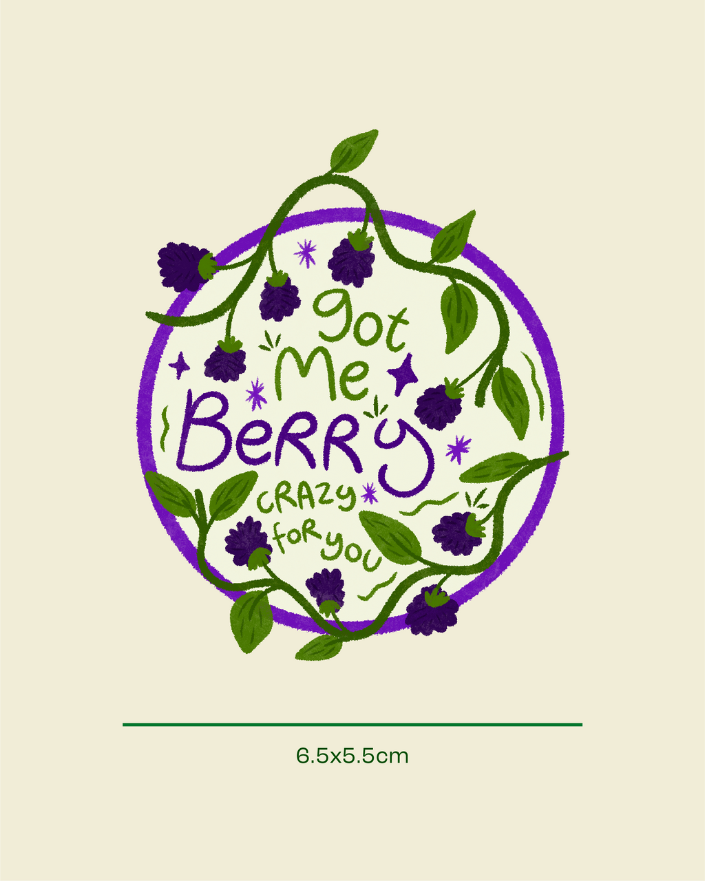 Berry Crazy For You Sticker