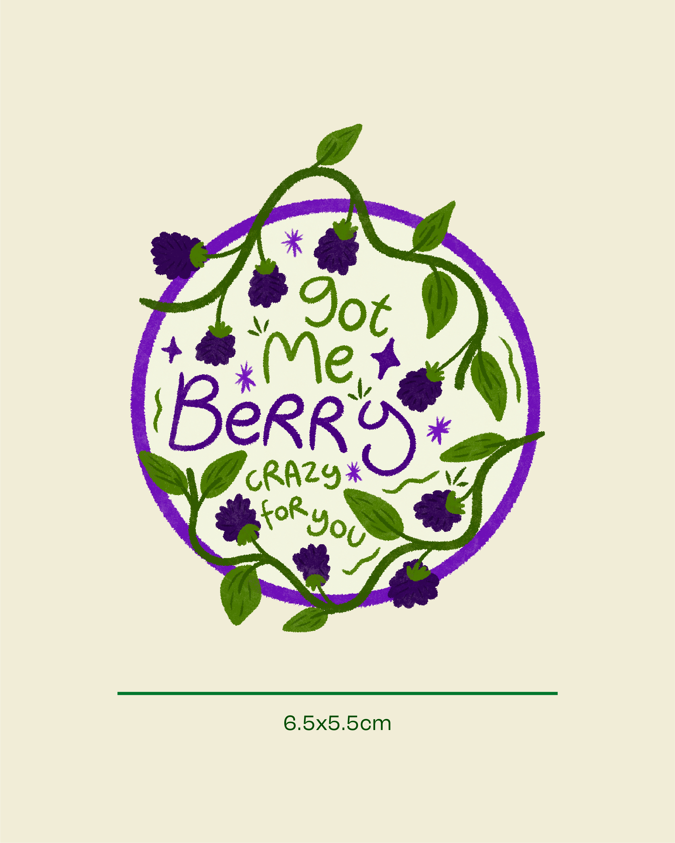Berry Crazy For You Sticker