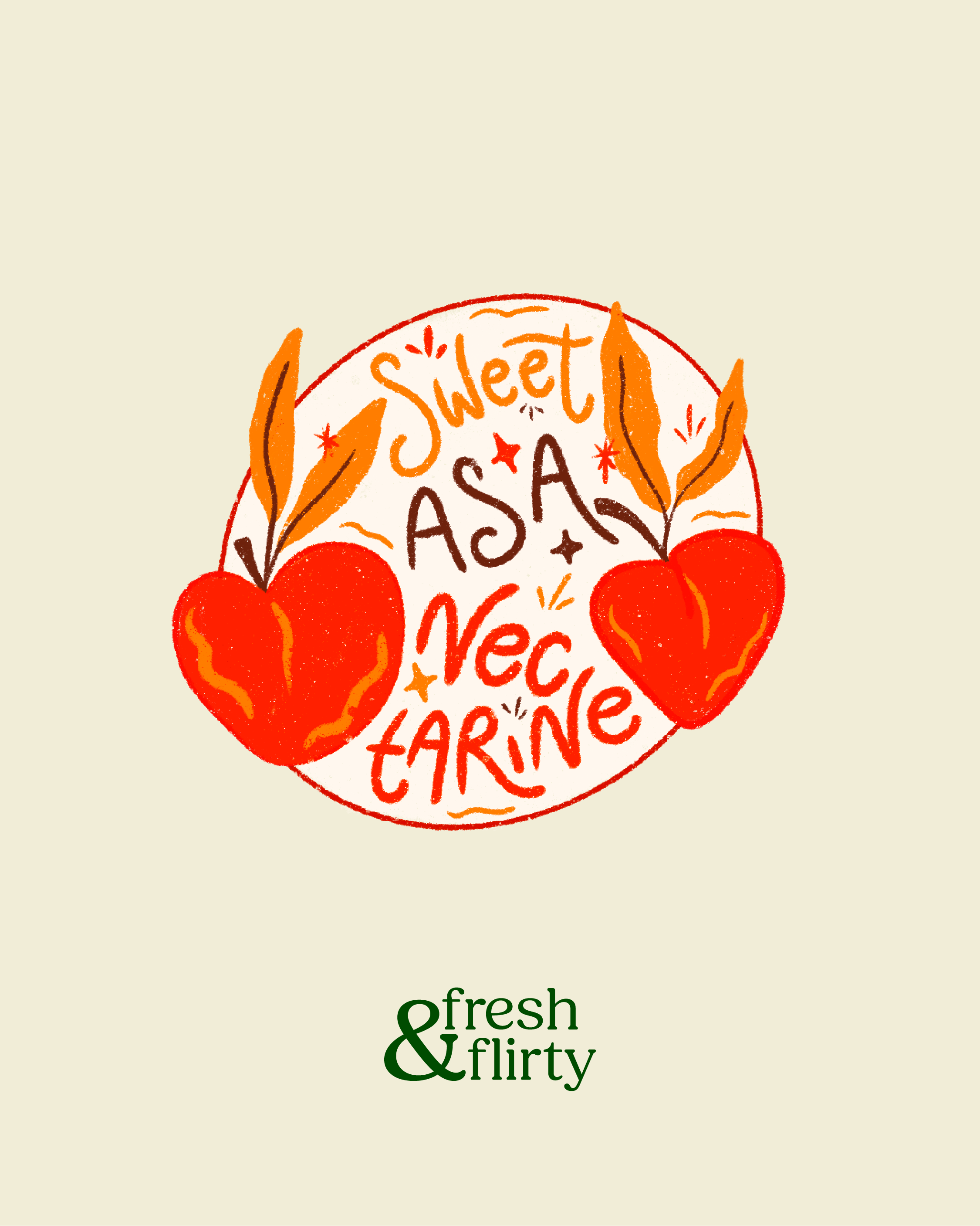 Sweet As Nectarine Sticker