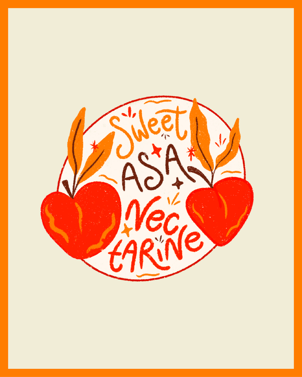 Sweet As Nectarine Sticker