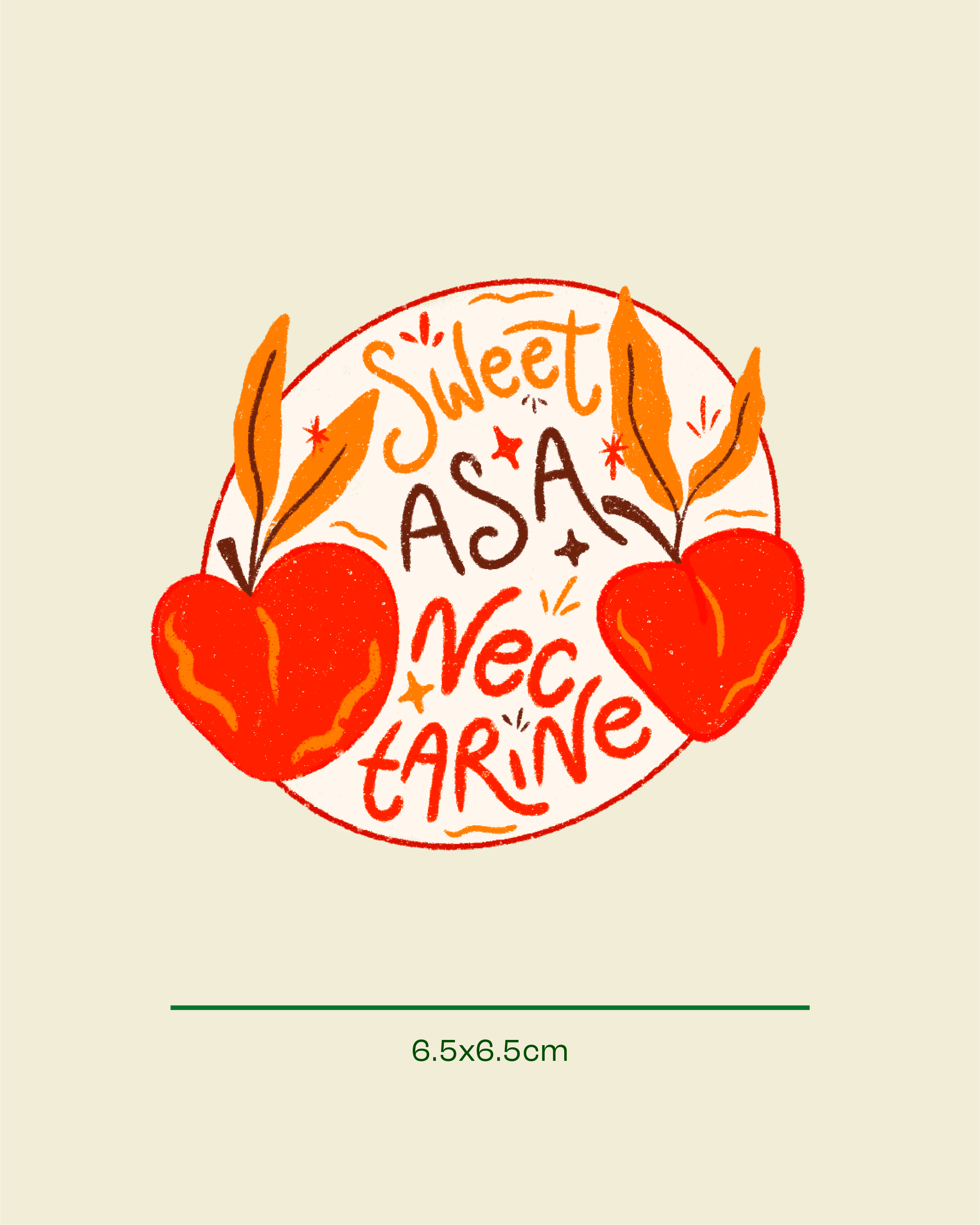 Sweet As Nectarine Sticker