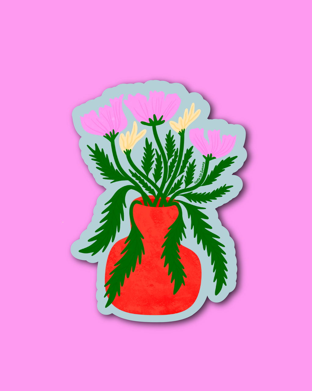 Peony Please Sticker